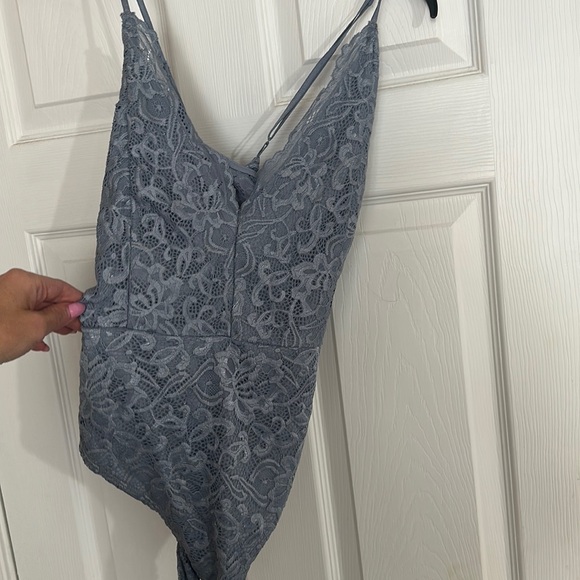 Windsor lace stretch bodysuit AND mesh floral tunic set coquette - Picture 4 of 10